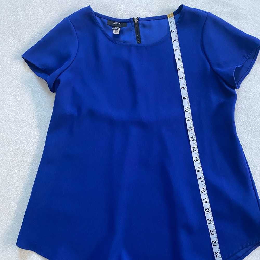 Alfani Blue Fitted Blouse